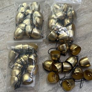 Gold Mini Bells with Black Strings